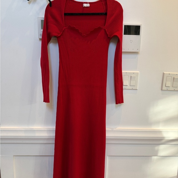 Mango Ribbed Red Knit Top - Picture 5 of 7